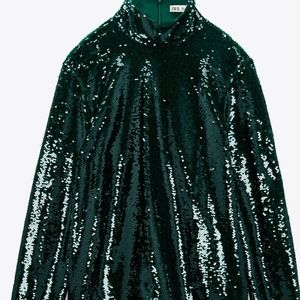 Sequin turtle Neck top M